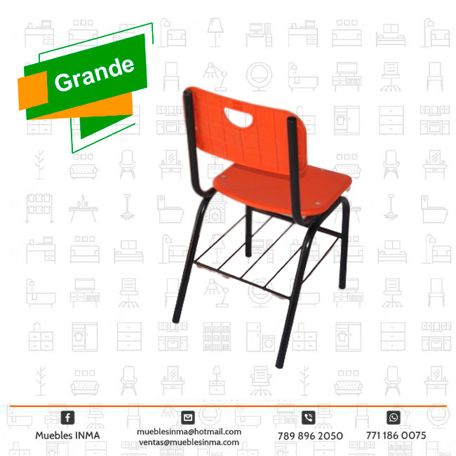 Silla grande en concha, asiento y respaldo en dos piezas - Imagen 3