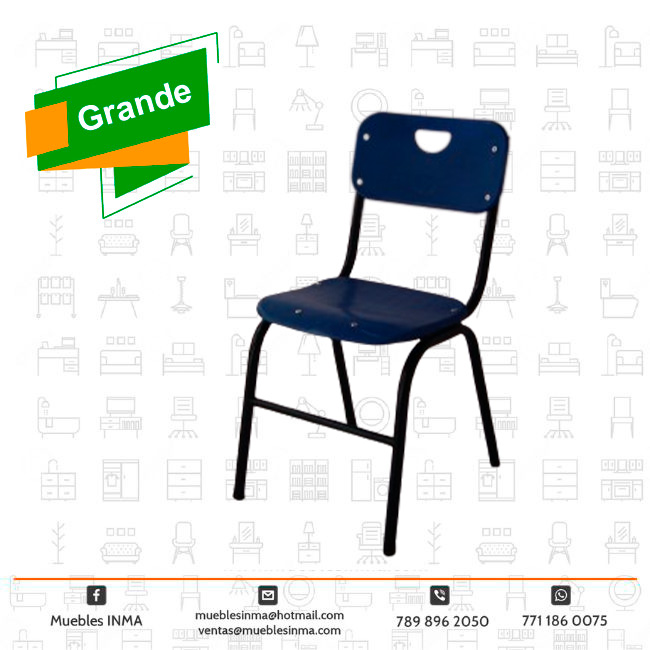 Silla grande en concha, asiento y respaldo en dos piezas - Imagen 4