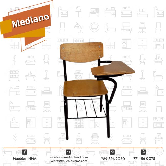 Silla mediana con paleta, todo en triplay - Imagen 3