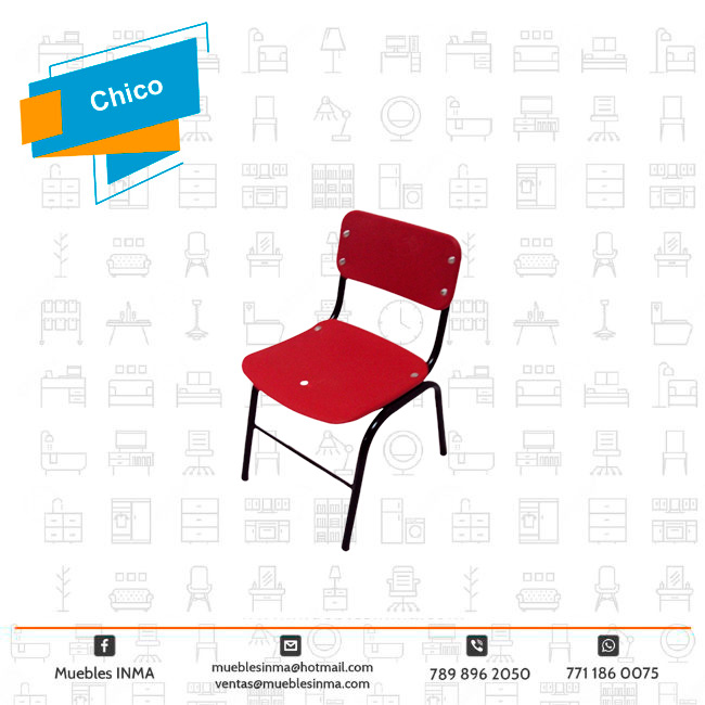 Silla chica en concha, asiento y respaldo en dos piezas